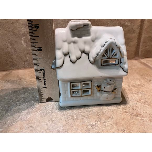 Church Collectible-Cottage Candle Holder w/ Box VINTAGE Tea Light, Christmas - Picture 6 of 10
